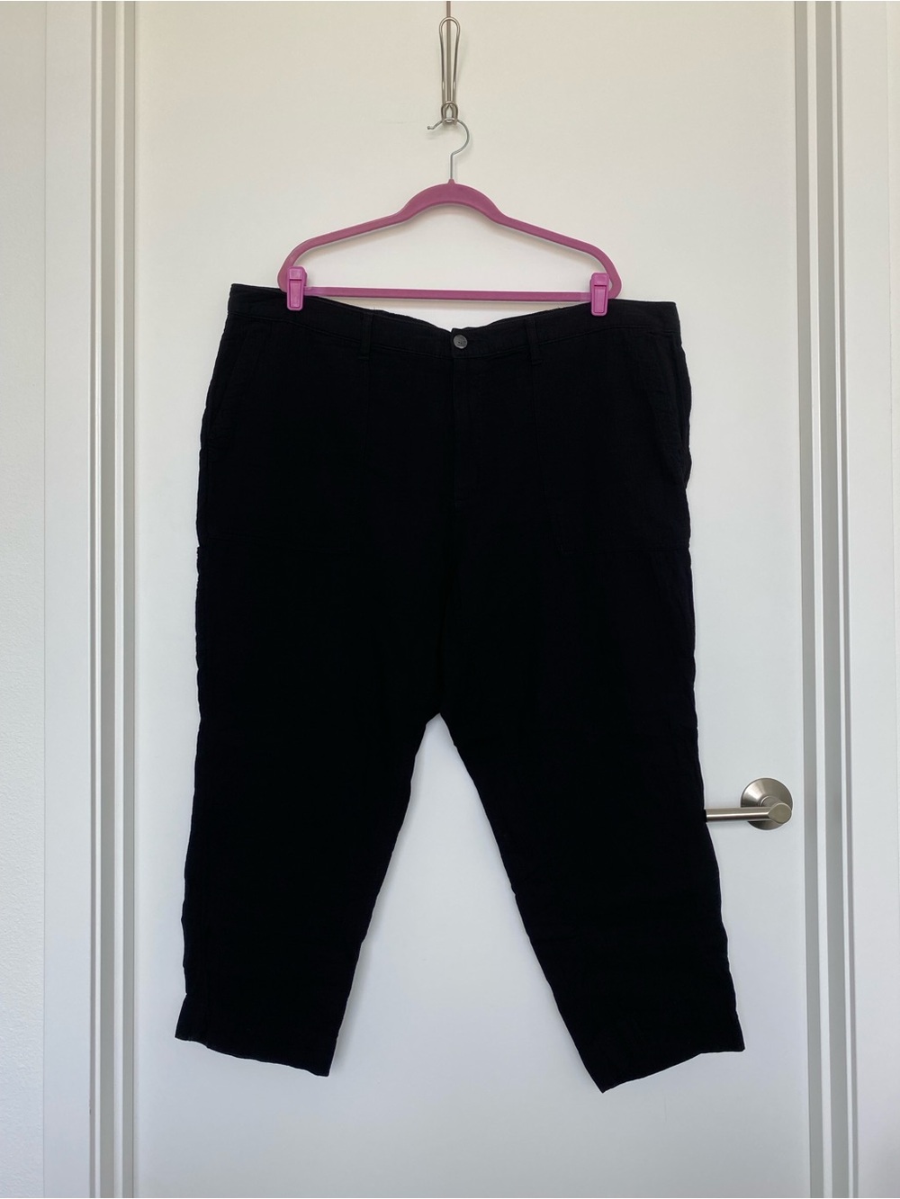 Old Navy High-Waisted Slouchy Cropped Tapered Workwear Straight Leg Pants 24W